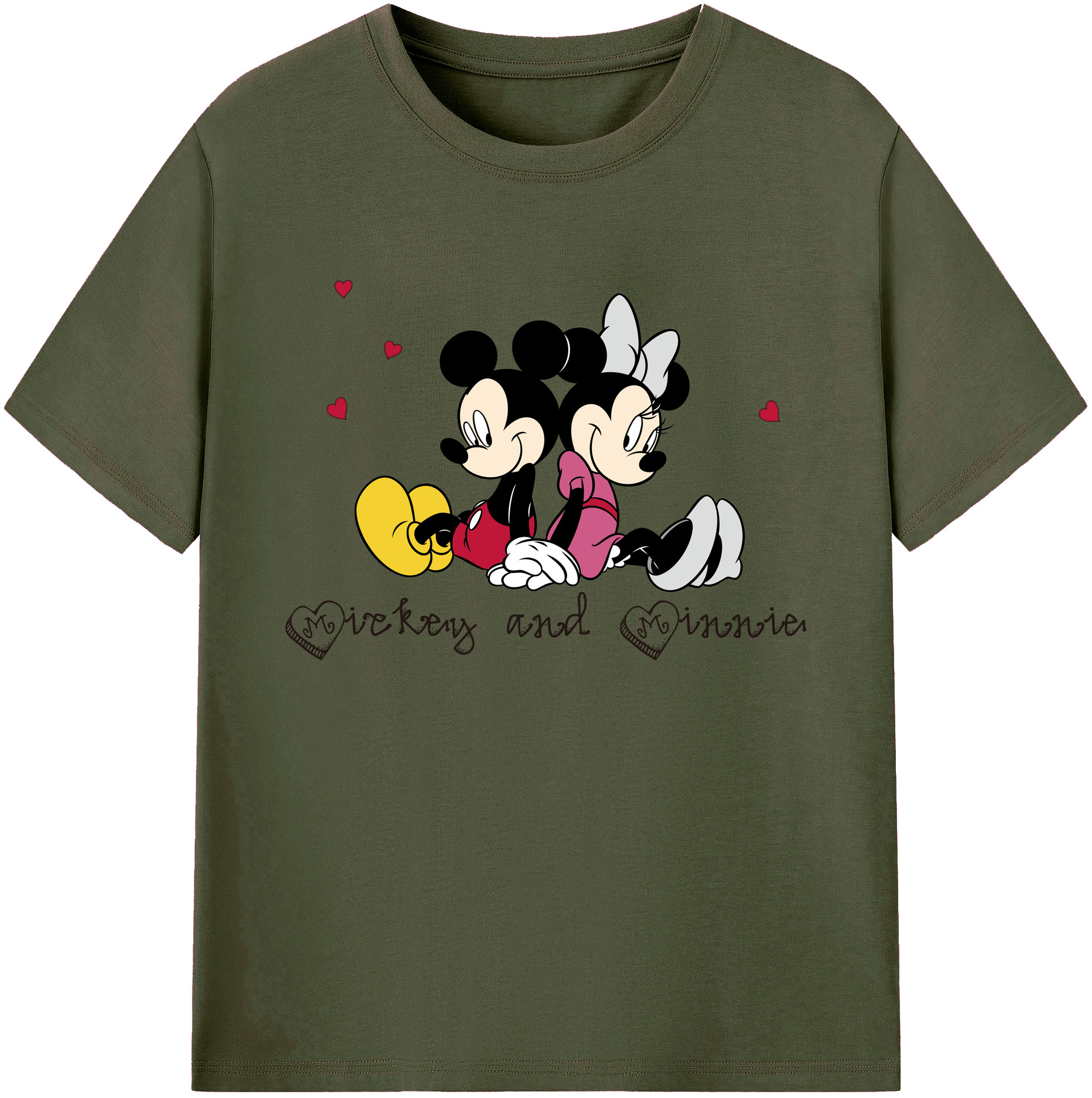 ミッキーマウス Mickey Mouse 綿100％ メンズ半袖Tシャツ｜肌触りやわらか＆通気性